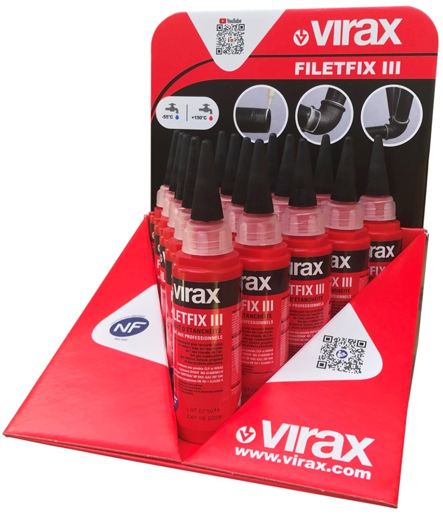 Présentoir de 15 flacons Filetfix® III (262600).